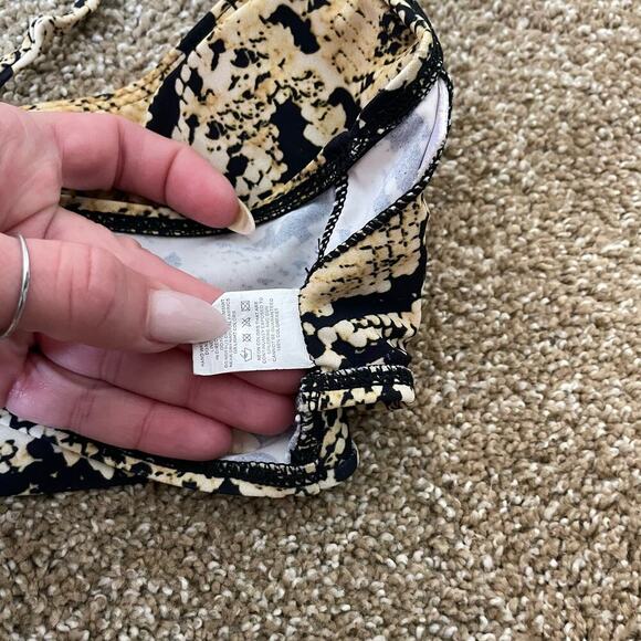 ByOuo bikini top snake skin python animal swim suite top strappy SZ SM padded - Picture 4 of 7